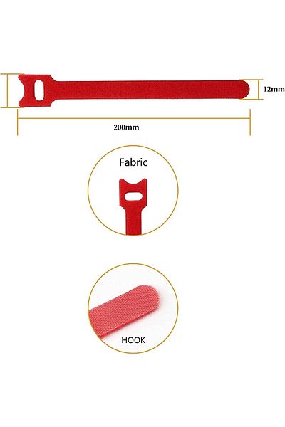 erorex أربطة كابلات قابلة لإعادة الاستخدام، 6 ألوان، أحزمة كابلات متعددة الأغراض، أربطة ربط، أحزمة ربط تستخدم لـ