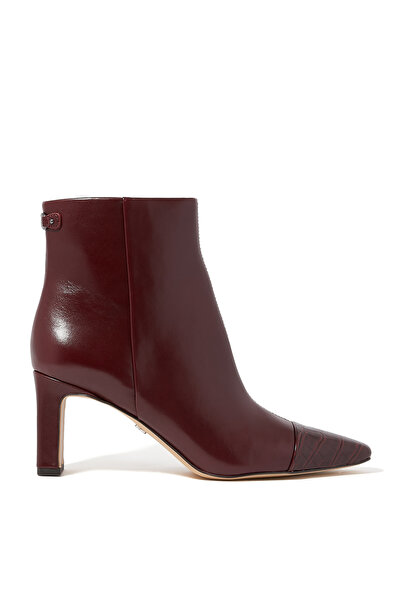 Sam Edelman حذاء نسائي أسود بكعب قصير ذو رأس أسود بكعب قصير