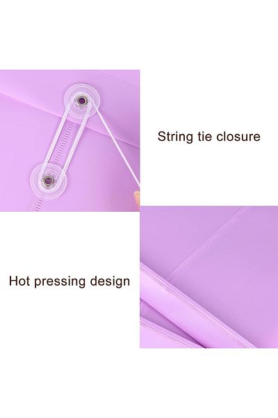 erorex A4 Folder 8 Pieces A4 Size Waterproof File Pouch Expanding File Folder Plastic File Folders With
