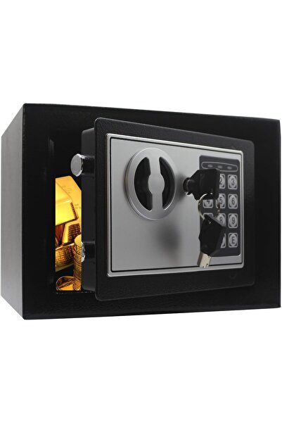 Generic خزنة إلكترونية آمنة سعة 0.17 قدم مكعب، صندوق ودائع رقمي، للاستخدام ال...