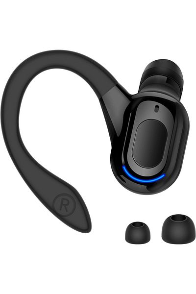 erorex Single Ear Bone Conduction Headset Bluetooth 5.2 Open Ear Wireless Earphones Waterproof With Led
