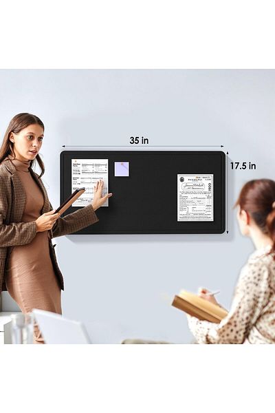 erorex Bulletin Board 35 Inch X 17.5 Inch Foldable Small Felt Board Vision Board Supplies Cork Board For
