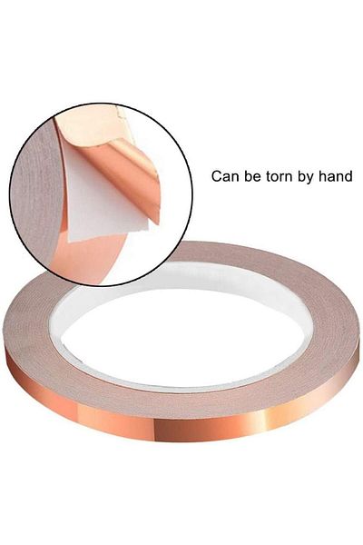 erorex Copper Foil Tape 2Pcs 20Mm Single Sided Conductive Copper Tape With Adhesive For Emi Shielding Slug