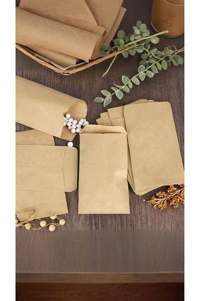 erorex 100 Pcs Small Brown Envelopes Mini Seed And Coin Envelopes For Packing And Storing Small Items 6X10