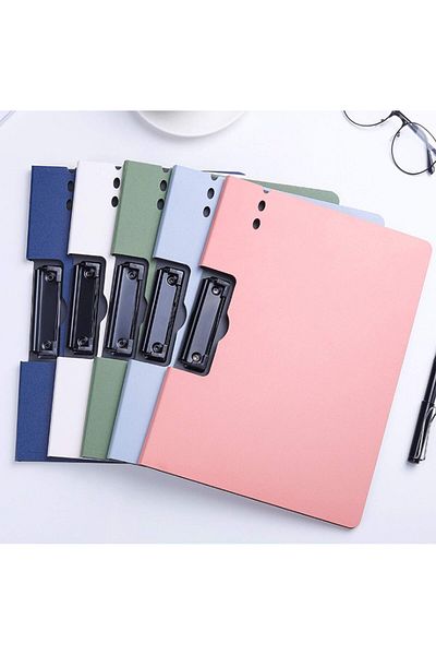 erorex A4 Hard Foldover Clip Board Storage Paper And Pen Holder File Folder 5 Pieces