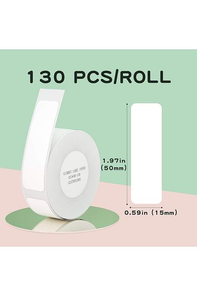 erorex Thermal Label Maker Paper 0.59 Inch 1.96 Inch White Stickers Waterproof Tear Resistant Replacement