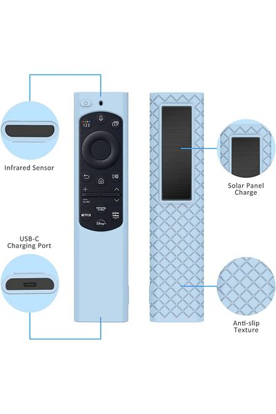 erorex جراب واقٍ لجهاز التحكم عن بعد للتلفزيون الذكي من سامسونج Bn59 Series مضاد للانزلاق ومقاوم للصدمات