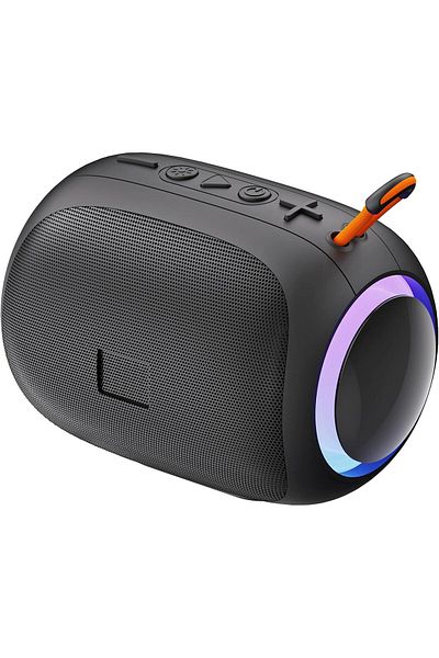 erorex مكبر صوت محمول بتقنية البلوتوث مع أضواء LED وعمر بطارية يصل إلى 8 ساعات وTF وUSB وAux ودعم Bluetooth 5.3