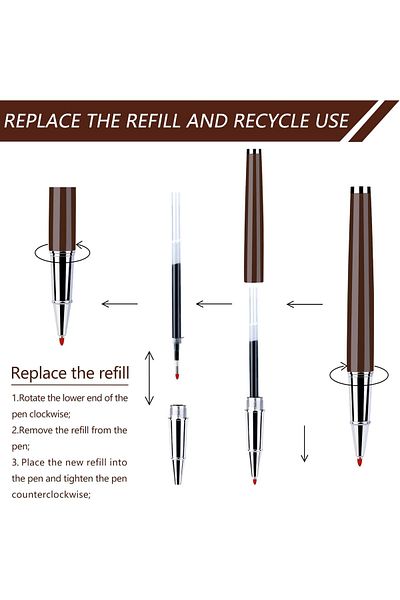 erorex 6 Pcs Luxury Metal Fine Point Ballpoint Pen Personalized Vintage Colored Pen Holders Best Ball Pen