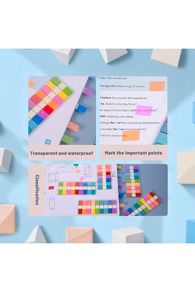 erorex 1200 Transparent Sticky Notes Set Pop Up Index Tabs Labels Flags Stickers For Books And Documents