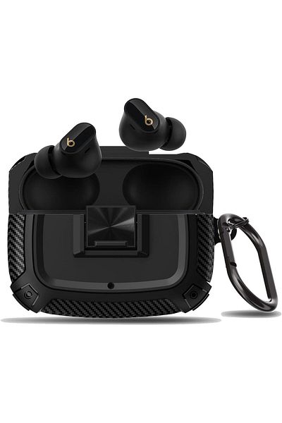 erorex جراب سيليكون متوافق مع Sony Wf 1000Xm5، جراب واقٍ أمامي مرئي بإضاءة LED باللون الأسود