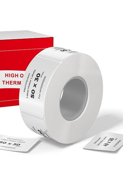 erorex M110 Labels Paper For M110 M120 M200 M220 Label Maker 50×30Mm White Adhesive Rectangle Labels 1.97
