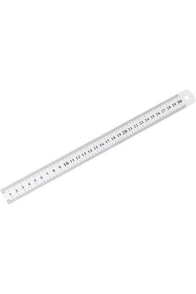 erorex 30Cm Metal Ruler Double Sided Stainless Steel Scale For School Office Home Architect Engineers