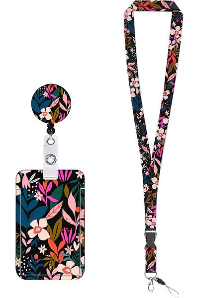 erorex Adjustable Lanyard Id Badge Holder With Retractable Reels Ideal For Women Kids Teachers Nurses