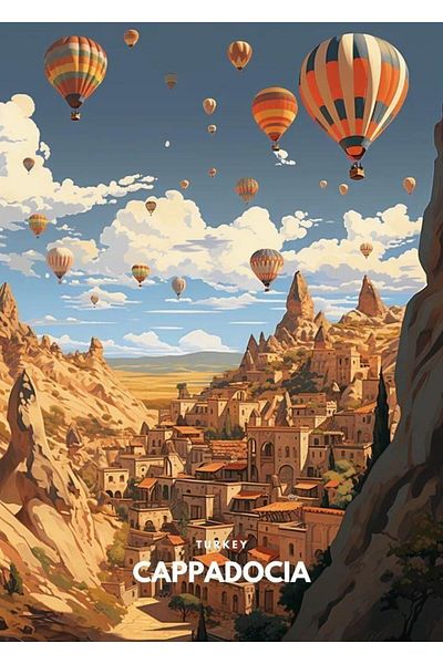 pixartsanat Turkey Cappadocia (Kapadokya) Pixart Art Diamond Mosaic Painting 40X60