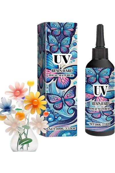 erorex غراء راتنج الأشعة فوق البنفسجية للحرف اليدوية، غراء راتنج الأشعة فوق البنفسجية الصلب سريع الجفاف، قطرات كريستال راتنج الأشعة فوق البنفسجية للزهور المجففة