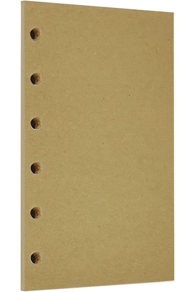 erorex 1 Pack A7 45 Sheets 90 Pages Kraft Loose Leaf Punched Paper Refills Paper For 6 Hole Binder