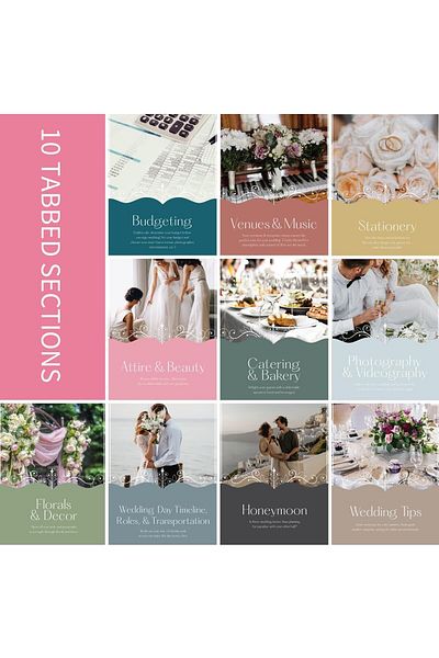 erorex Wedding Planner Book For The Bride Comprehensive Checklist And Budget Planner Hard Cover Bridal