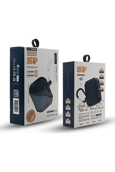 erorex Case Cover For Airpods 1St & 2Nd Generation Pc And Tpu Protective Skin With Keychain Black