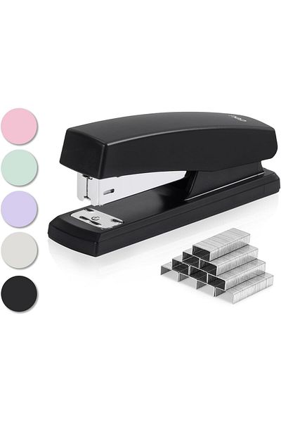 erorex Stapler Desktop Staplers With 640 Staples Office Stapler 25 Sheet Capacity Black