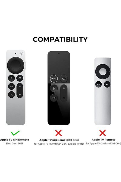 erorex Silicone Case For Tv 4K Siri Remote 2021 With Silicone Tv Box Case For Tv 4K 2021 Shock Resistant