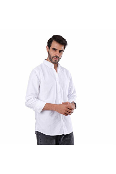 COUP Men Solid Oxford Shirt With Long Sleeves 1200341 3xl-white