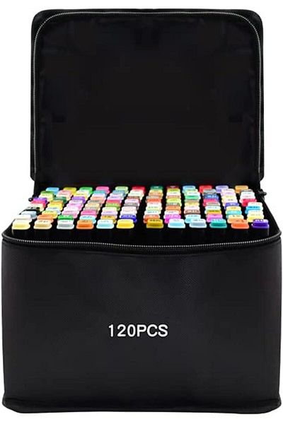 erorex 120 Colors Marker Pen Sets Color Double Ended Upgraded With Large Capacity And More Durable Use For