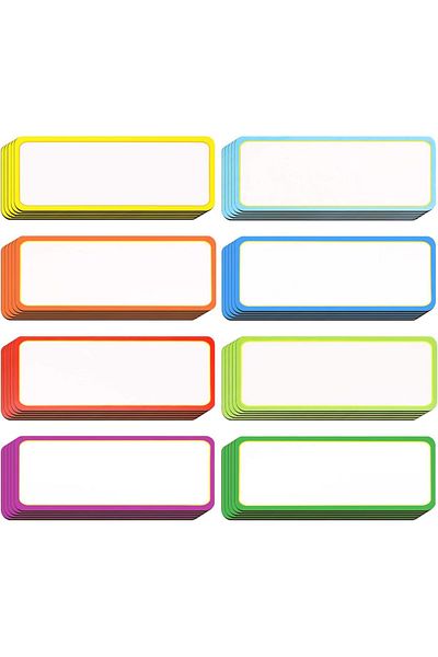 erorex Magnetic Label Stickers 54 Pieces Dry Erase Labels Reusable Name Tag Label Plate Writable Erasable