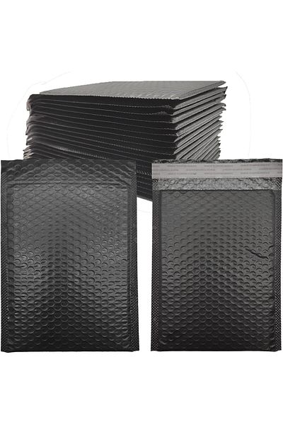 erorex 50 Pcs 7X9 Inch Black Reusable Waterproof Bubble Mailers With Strong Adhesion Lightweight Self
