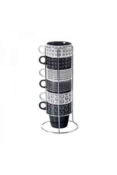 Secret de Gourmet Set 6 cesti cu suport, Ethnik, 260 ml