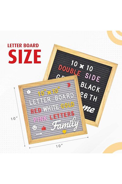 erorex Felt Letter Board Double Sided Message Board Set With Wooden Stand Wedding Welcome Sign Baby