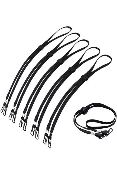 erorex 5 Pack Mask Lanyard Adjustable Length Face Mask Holder And Hanger With Clips Mask Lanyard Strap For