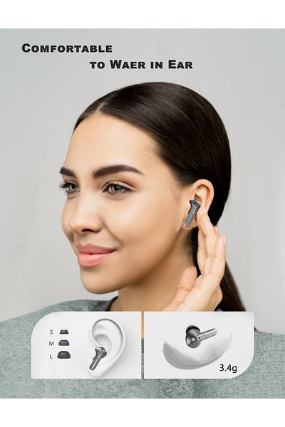 erorex Bluetooth Earphones Bluetooth 5.3 Sync No Delay Light Weight & Compact Design Smart Touch Control