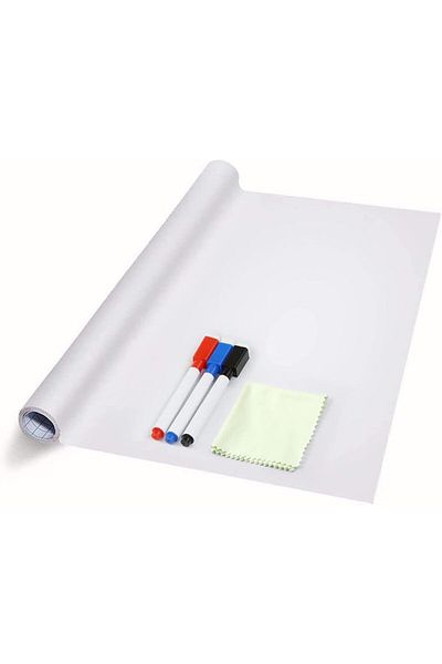 erorex Dry Erase Whiteboard Sticker Wall Decal Self Adhesive White Board Peel Stick Paper For School