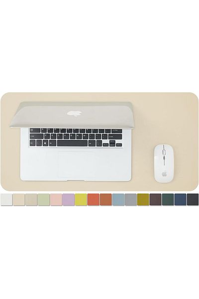 erorex Compact Leather Desk Mat Small Non Slip Pu Desk Pad For Office And Home Desk Organization And