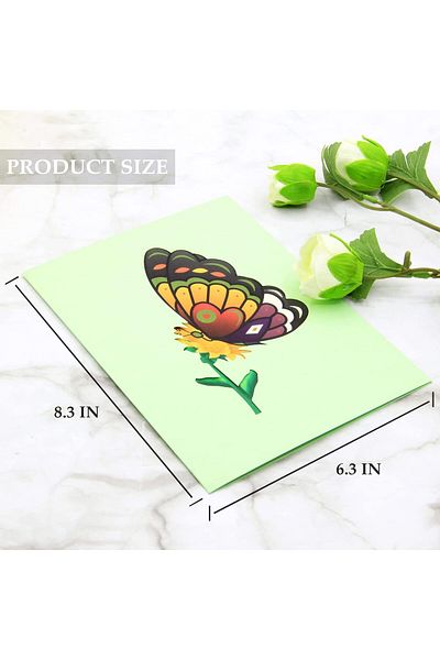 erorex Butterfly Pop Up Card Express Your Love With 3D Pop Up Card Perfect For Birthday Engagement