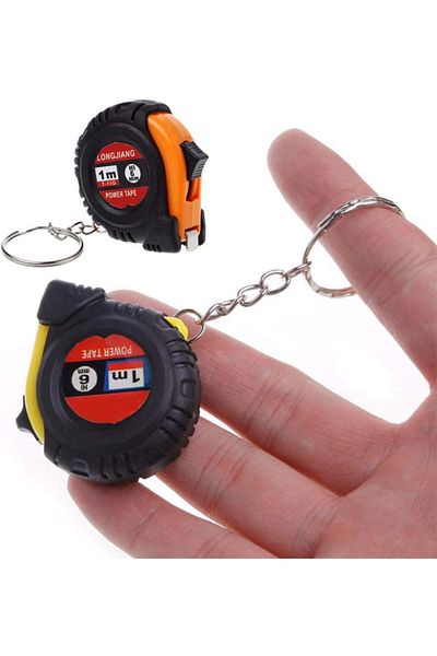 erorex Mini Retractable Tape Measure Ruler Measure Keychain 1Pcs