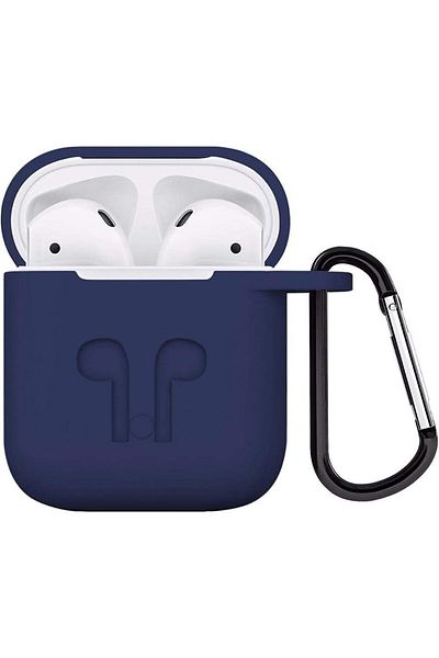 erorex For Airpods Case Protective Soft Silicone Charging Cover Pouch Case Skin Sleeve Black
