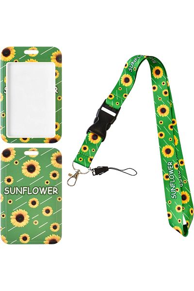 erorex Hidden Disability Sunflower Lanyard Cell Phone Lanyards For Around Neck Sunflower Badge Holder For