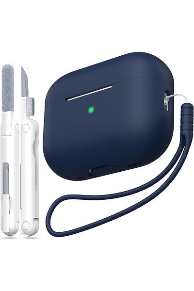 erorex حافظة لجهاز Airpods الجيل الرابع 2024 حافظة عسكرية ناعمة من السيليكون لجهاز Airpods 4 مع سلسلة مفاتيح و