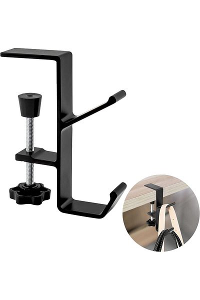 erorex Headphone Stand 3 In 1 Gaming Headphone & Controller Holder Adjustable Clamp Headphone Stand Under