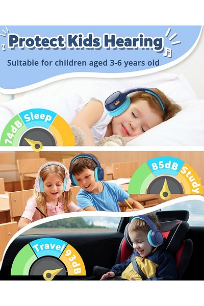 erorex Kids Headphones Kh01 Foldable Safety Volume 85 93Db Over Ear Girls Boys Headphones For Kid Hd