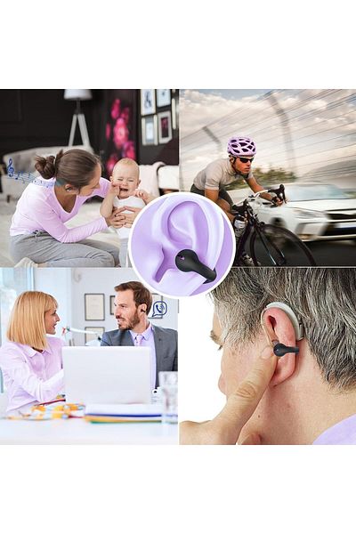 erorex Neckband Bluetooth Headphone Wireless Earbuds In Ear Noise Canceling Hifi Stereo Clear Headsets Led
