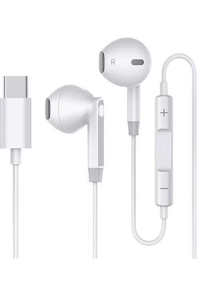 erorex سماعات أذن USB C من النوع C، سماعات رأس سلكية، سماعات أذن رقمية عالية الدقة مع ميكروفون من النوع C، سماعة رأس داخل الأذن