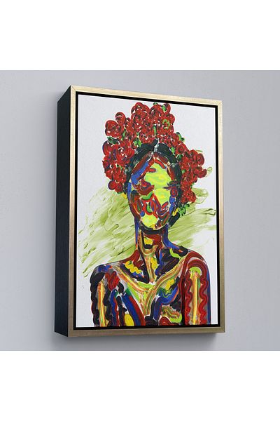 Harita Sepeti Pictură murală modernă pentru femei colorată cu cadru auriu