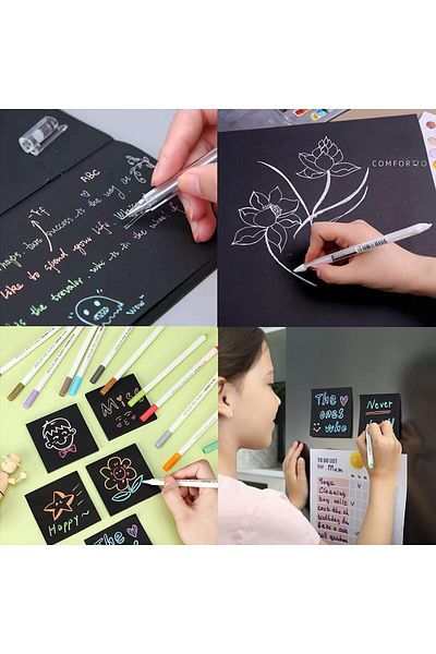 erorex Black Sticky Notes 6 Pads Of 3 X 3 Inch Self Stick Notes With 100 Sheets Per Pad Easy Post Notes