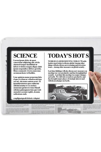 erorex 5X Magnifying Glass For Reading 10X6 Inches Large And Lightweight Magnifier Full Book Page Viewing