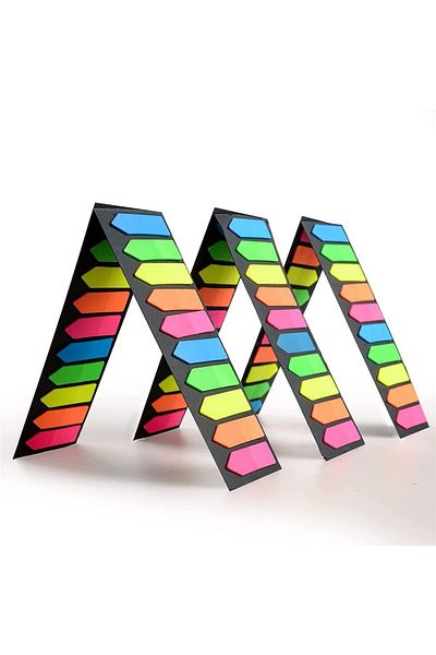 erorex Index Labels Fluorescent Translucent Sticky Note Markers 1200 Total 10 Color Labels Per Pack Arrow