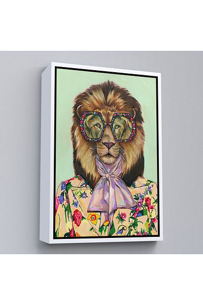 Harita Sepeti Tablou de perete Socialite Tiger cu cadru alb