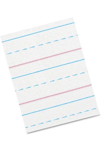 erorex Paczp2413 Zaner Bloser Sulphite Handwriting Paper Dotted Midline Grade 2 1.27 Cm X .64 Cm X .64 Cm